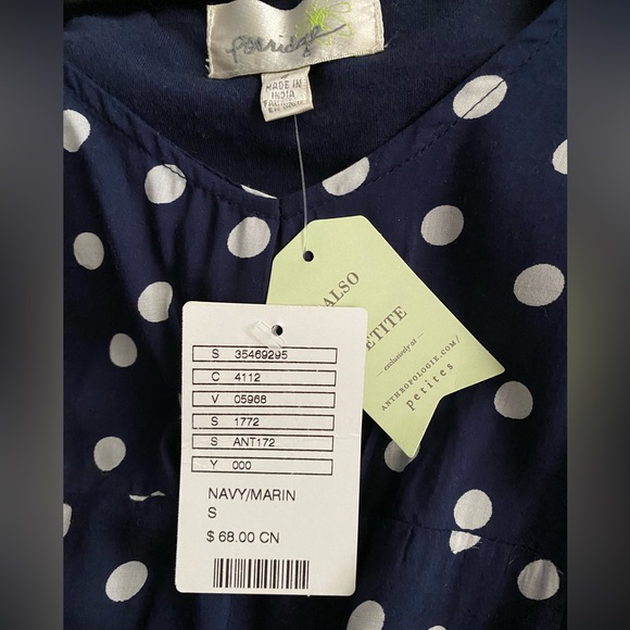 ANTHROPOLOGIE Porridge Elva Polka Dot Top / Size Small / NWT - Picture 6 of 8